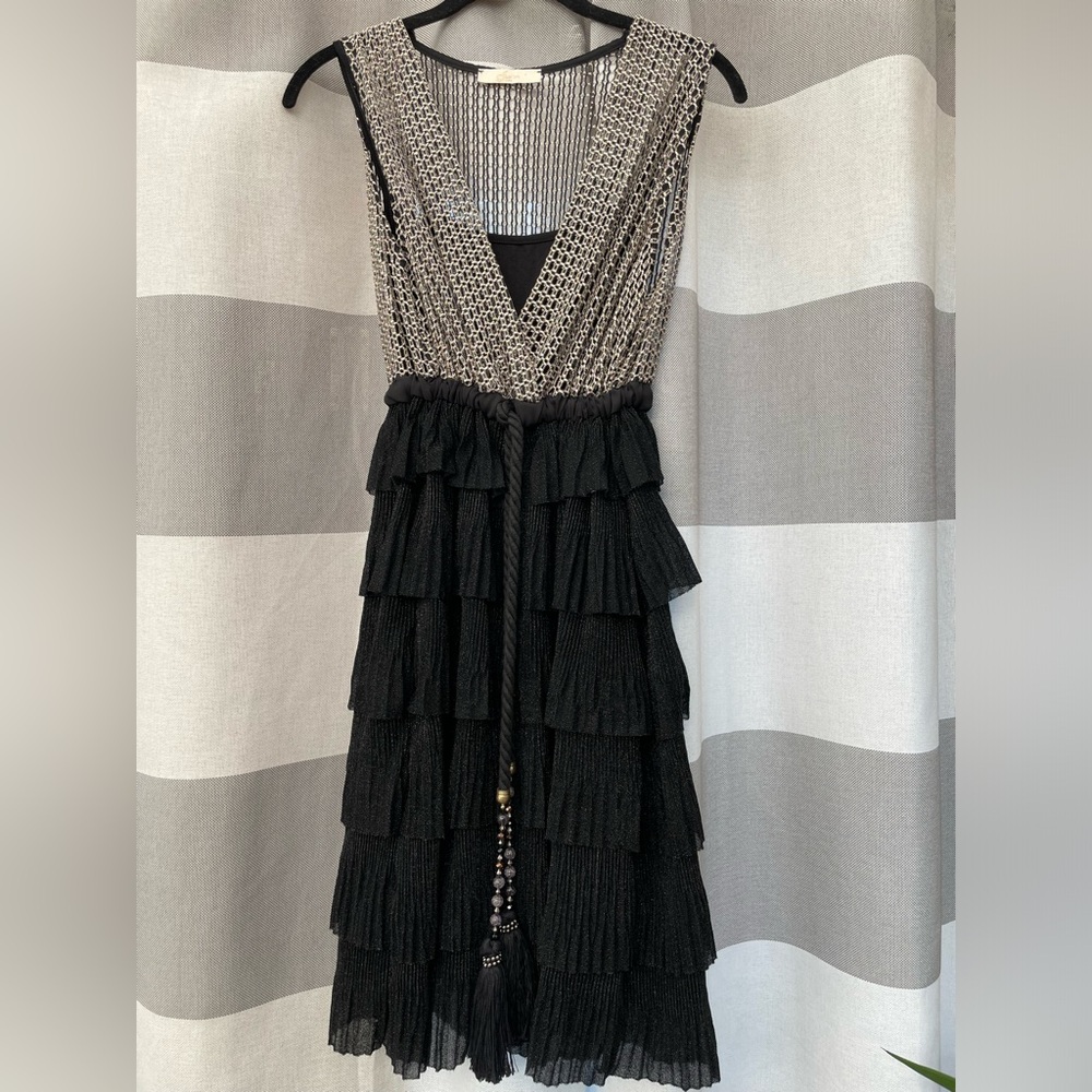 Dress, Just M, size medium, black and gold